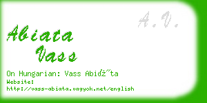 abiata vass business card